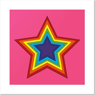 Rainbow Star - LGBT Pride Posters and Art